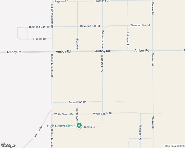 map of restaurants, bars, coffee shops, grocery stores, and more near 76421 Amboy Road in Twentynine Palms