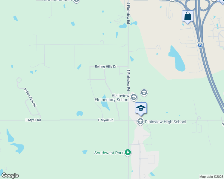 map of restaurants, bars, coffee shops, grocery stores, and more near 714 Praire View Road in Ardmore