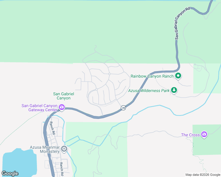 map of restaurants, bars, coffee shops, grocery stores, and more near 27 Rock Springs Way in Azusa