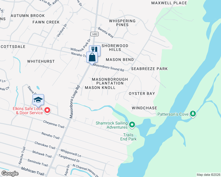 map of restaurants, bars, coffee shops, grocery stores, and more near 4133 Donnelly Lane in Wilmington