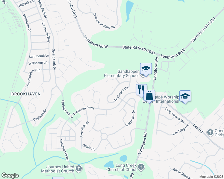 map of restaurants, bars, coffee shops, grocery stores, and more near 128 Traditions Circle in Columbia