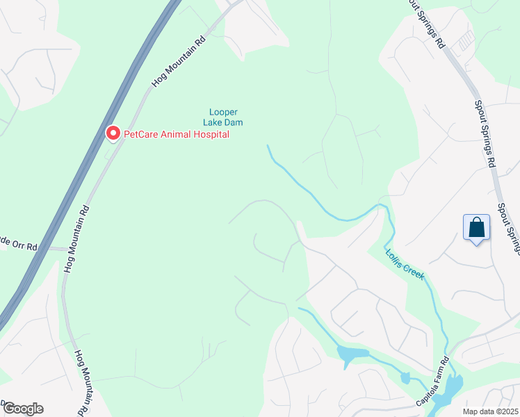 map of restaurants, bars, coffee shops, grocery stores, and more near 6775 Winding Canyon Road in Flowery Branch