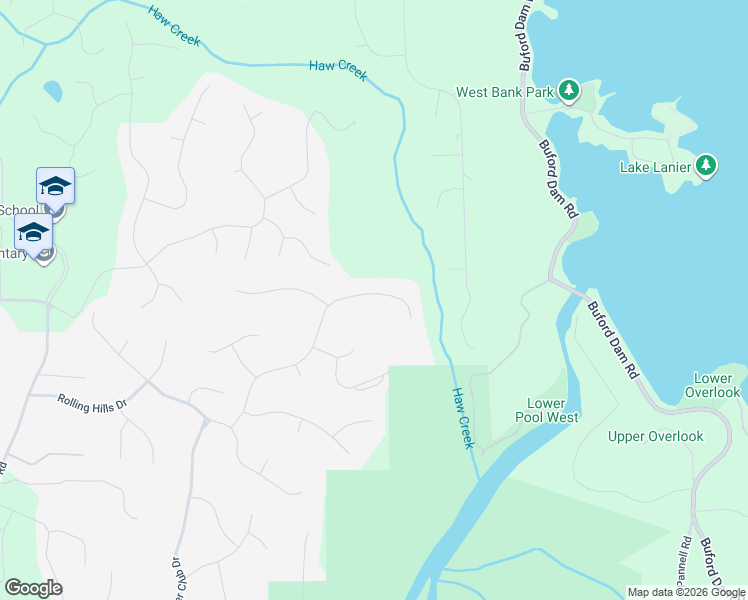 map of restaurants, bars, coffee shops, grocery stores, and more near 4935 North River Drive in Cumming