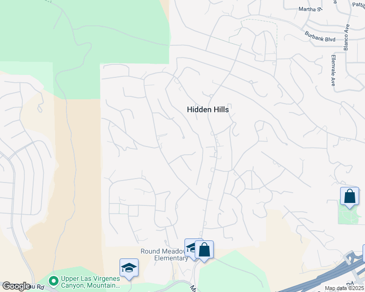 map of restaurants, bars, coffee shops, grocery stores, and more near 24820 Jacob Hamblin Road in Hidden Hills