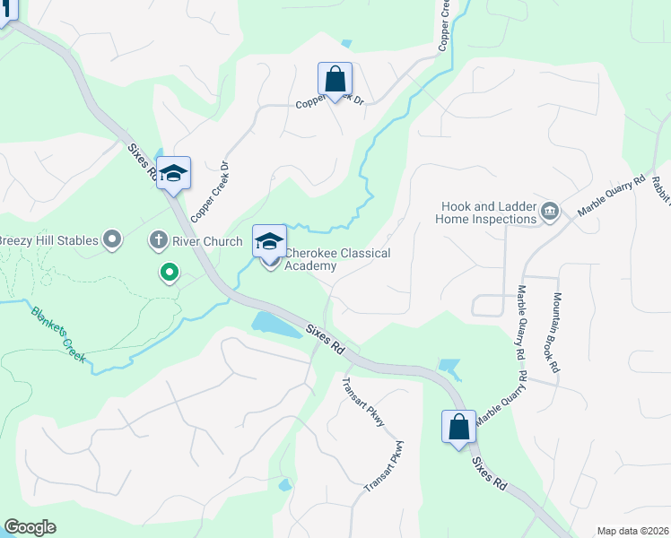 map of restaurants, bars, coffee shops, grocery stores, and more near 541 East Shore Drive in Canton
