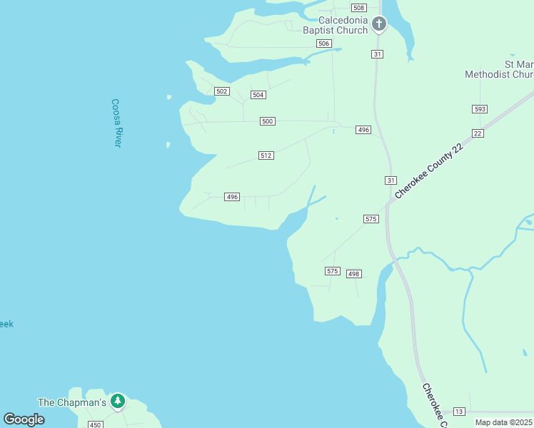 map of restaurants, bars, coffee shops, grocery stores, and more near 420 County Road 496 in Centre