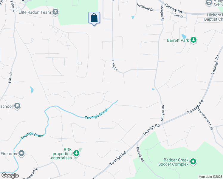 map of restaurants, bars, coffee shops, grocery stores, and more near 154 Spring Creek Court in Canton