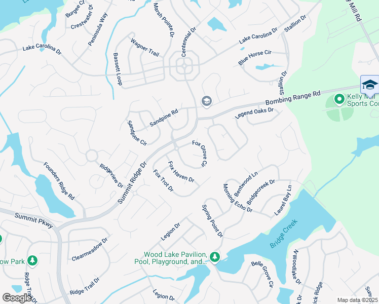 map of restaurants, bars, coffee shops, grocery stores, and more near 14 Fox Manor Court in Columbia