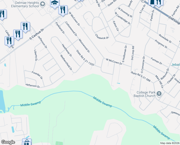 map of restaurants, bars, coffee shops, grocery stores, and more near 1914 Deerwood Place in Florence