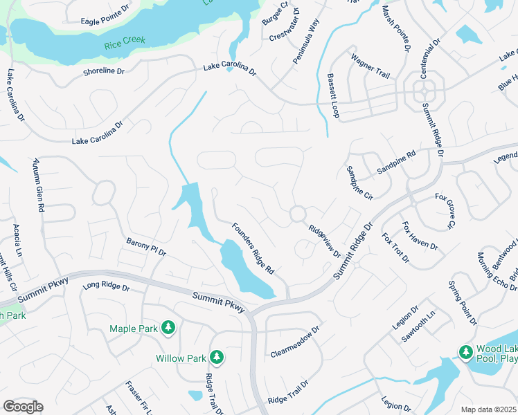 map of restaurants, bars, coffee shops, grocery stores, and more near 205 Brittany Park Road in Columbia