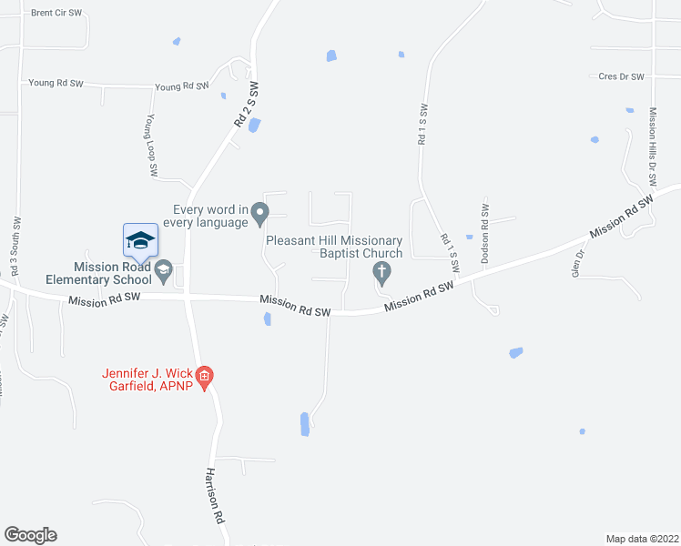 map of restaurants, bars, coffee shops, grocery stores, and more near 10 Gentry Drive Southwest in Cartersville