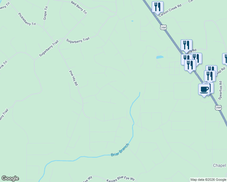 map of restaurants, bars, coffee shops, grocery stores, and more near in Broken Bow