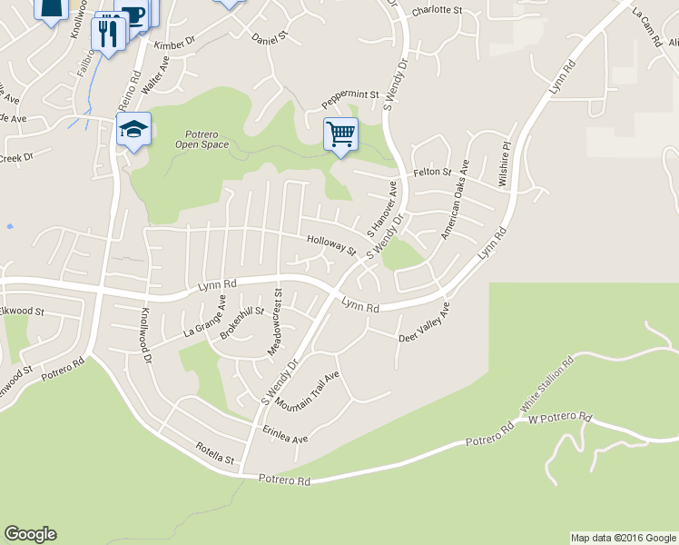 map of restaurants, bars, coffee shops, grocery stores, and more near 3330 Prairie Court in Thousand Oaks