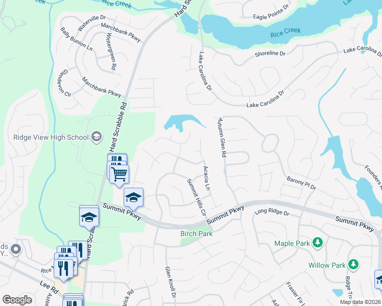 map of restaurants, bars, coffee shops, grocery stores, and more near 79 Fieldrush Court in Columbia