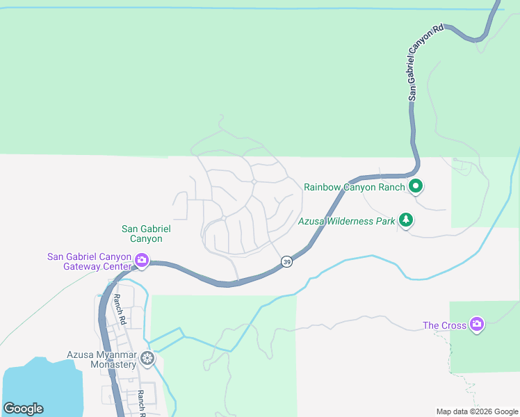 map of restaurants, bars, coffee shops, grocery stores, and more near 27 Rock Springs Way in Azusa