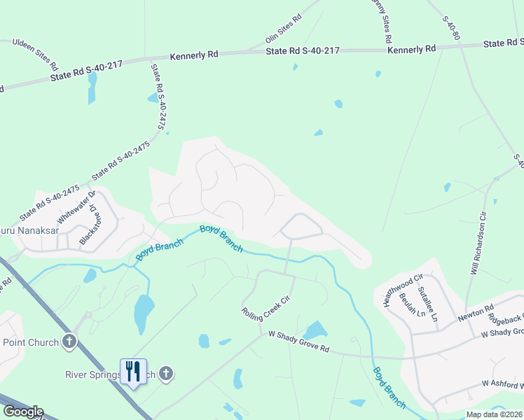 map of restaurants, bars, coffee shops, grocery stores, and more near 977 Rocky Fall Lane in Irmo