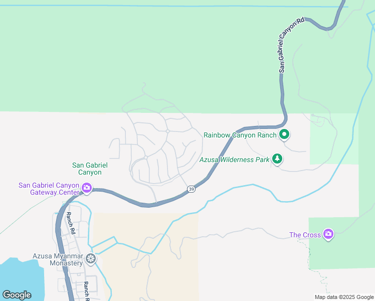 map of restaurants, bars, coffee shops, grocery stores, and more near 22 Silver Forest Court in Azusa