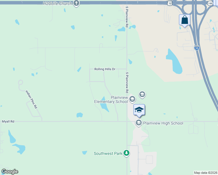 map of restaurants, bars, coffee shops, grocery stores, and more near 714 Prairie View Road in Ardmore