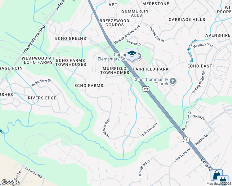 map of restaurants, bars, coffee shops, grocery stores, and more near 311 Lennox Place in Wilmington
