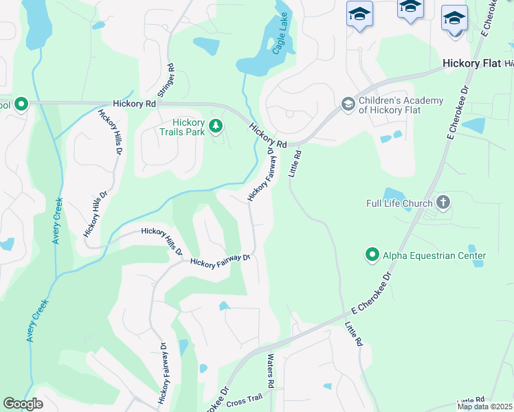 map of restaurants, bars, coffee shops, grocery stores, and more near 4019 Hickory Fairway Drive in Woodstock