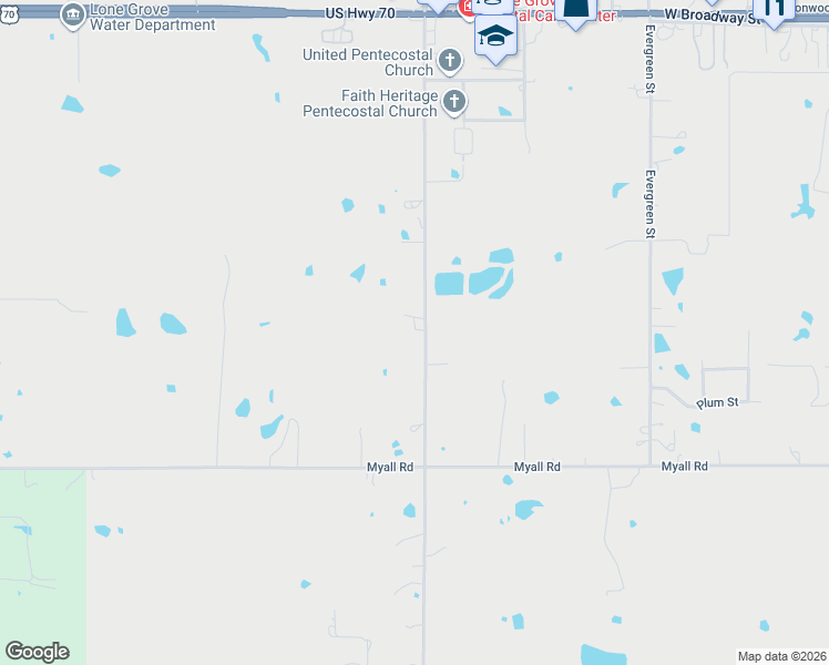 map of restaurants, bars, coffee shops, grocery stores, and more near 1287-1411 Newport Road in Lone Grove