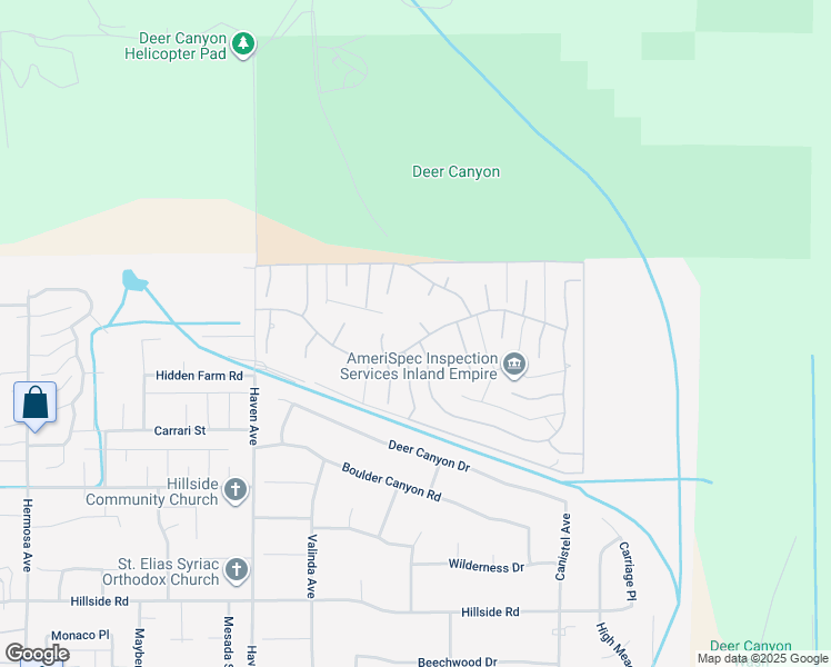 map of restaurants, bars, coffee shops, grocery stores, and more near 5016 Corral Court in Rancho Cucamonga