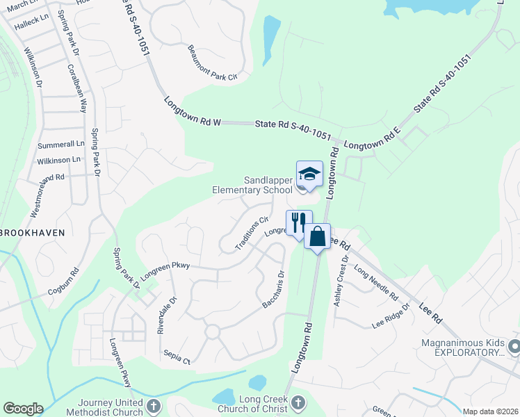 map of restaurants, bars, coffee shops, grocery stores, and more near 111 Traditions Circle in Columbia