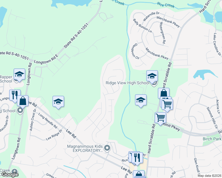 map of restaurants, bars, coffee shops, grocery stores, and more near 427 Rushfoil Drive in Columbia