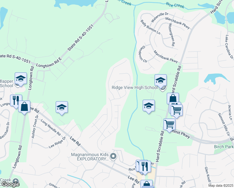 map of restaurants, bars, coffee shops, grocery stores, and more near 427 Rushfoil Drive in Columbia