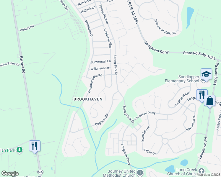 map of restaurants, bars, coffee shops, grocery stores, and more near 1012 Coralbean Way in Columbia