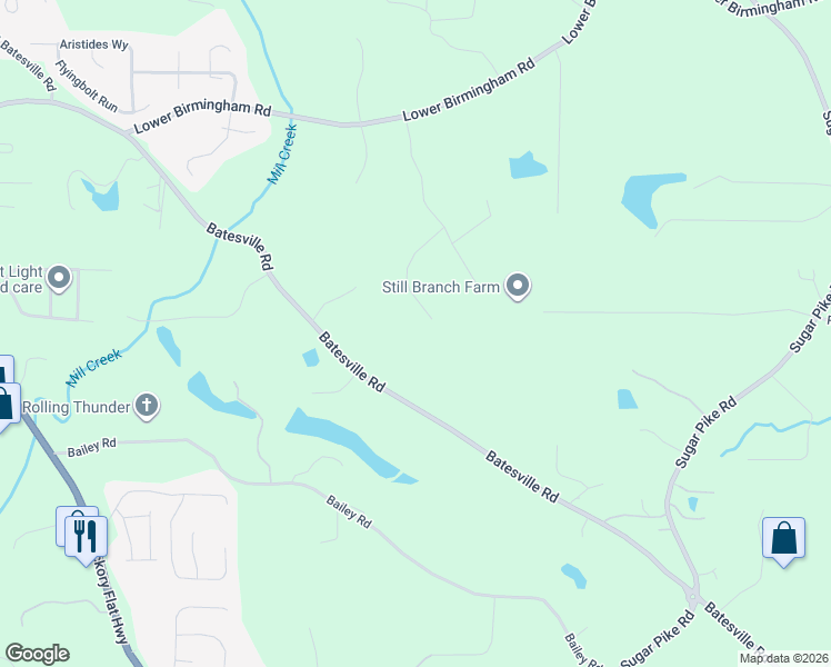 map of restaurants, bars, coffee shops, grocery stores, and more near 210 Maggies Road in Canton