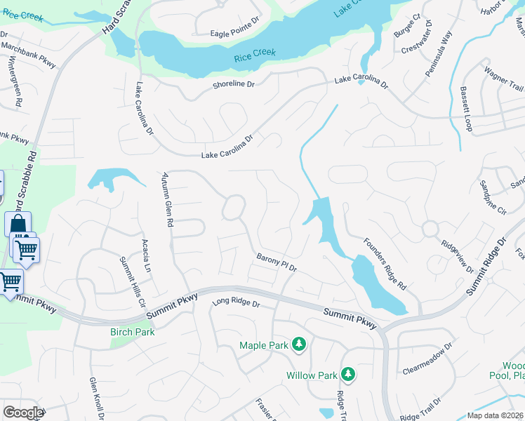 map of restaurants, bars, coffee shops, grocery stores, and more near 427 Indigo Ridge Drive in Columbia