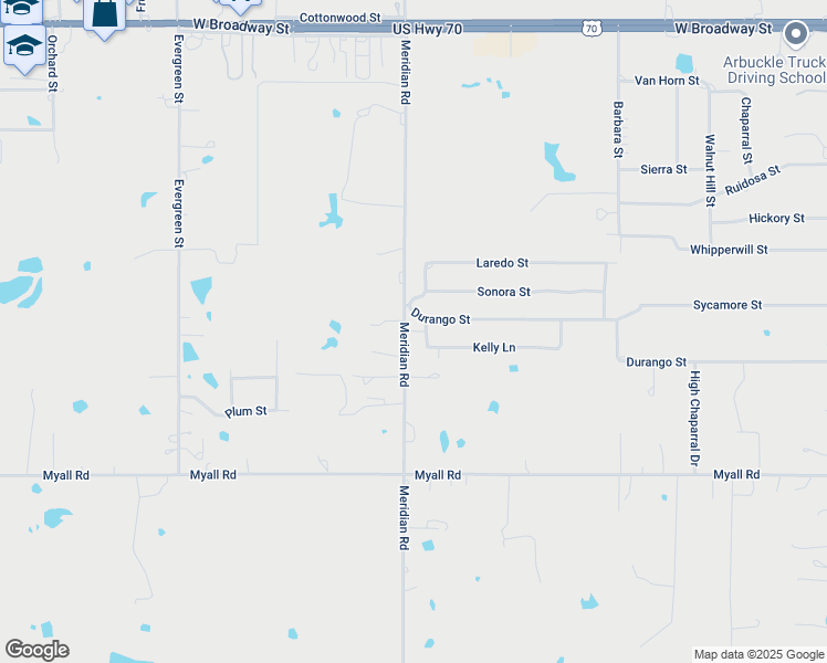 map of restaurants, bars, coffee shops, grocery stores, and more near 5358 South Meridian Lane in Lone Grove