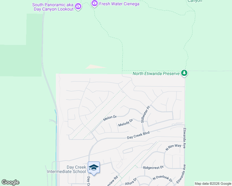 map of restaurants, bars, coffee shops, grocery stores, and more near 12450 Macon Drive in Rancho Cucamonga