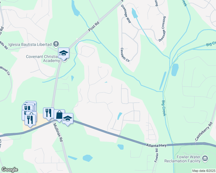 map of restaurants, bars, coffee shops, grocery stores, and more near 4965 Bagley Terrace Drive in Alpharetta