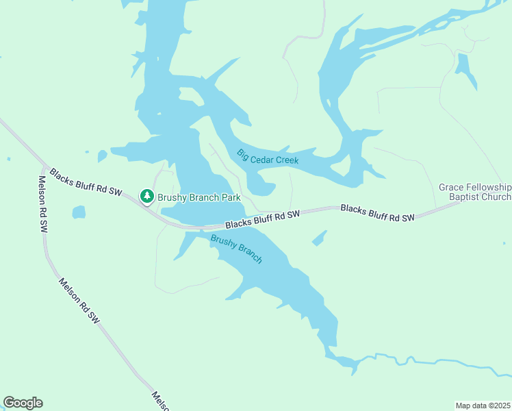 map of restaurants, bars, coffee shops, grocery stores, and more near 7134 Blacks Bluff Road Southwest in Cave Spring