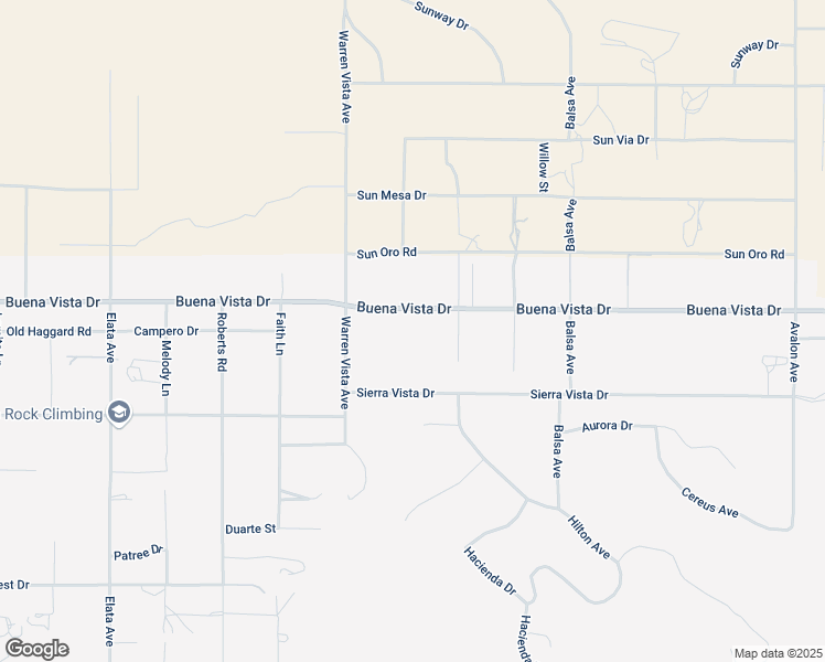 map of restaurants, bars, coffee shops, grocery stores, and more near 57817 Buena Vista Drive in Yucca Valley