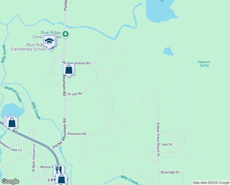 map of restaurants, bars, coffee shops, grocery stores, and more near 915 Raindrop Lane in Navajo County