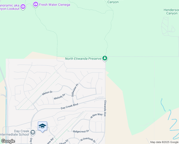 map of restaurants, bars, coffee shops, grocery stores, and more near 4991 Union Court in Rancho Cucamonga