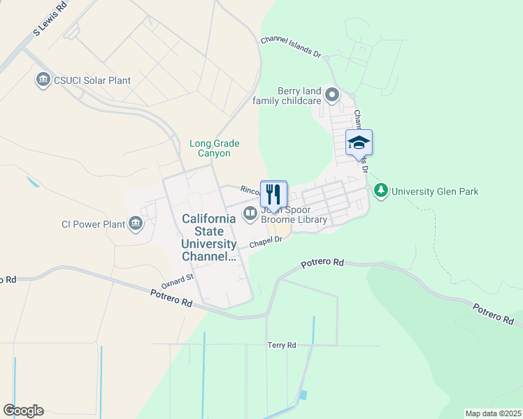 map of restaurants, bars, coffee shops, grocery stores, and more near Fillmore Street in Camarillo
