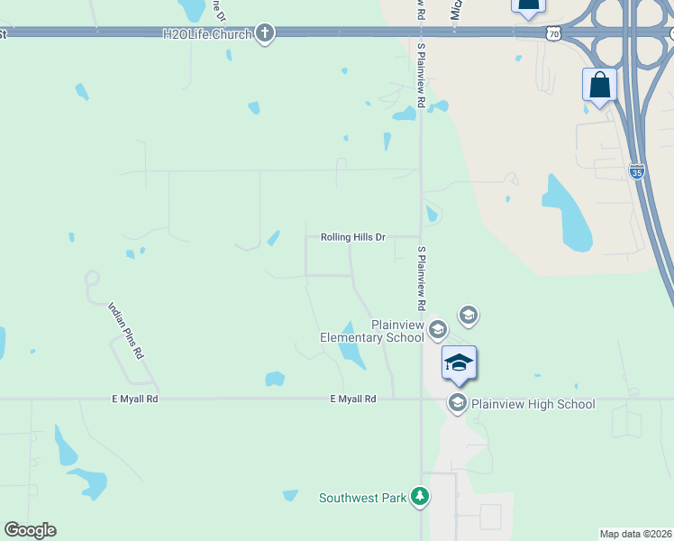 map of restaurants, bars, coffee shops, grocery stores, and more near 4105 Meadowlark Road in Ardmore