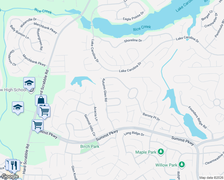 map of restaurants, bars, coffee shops, grocery stores, and more near 4 High Glen Court in Columbia