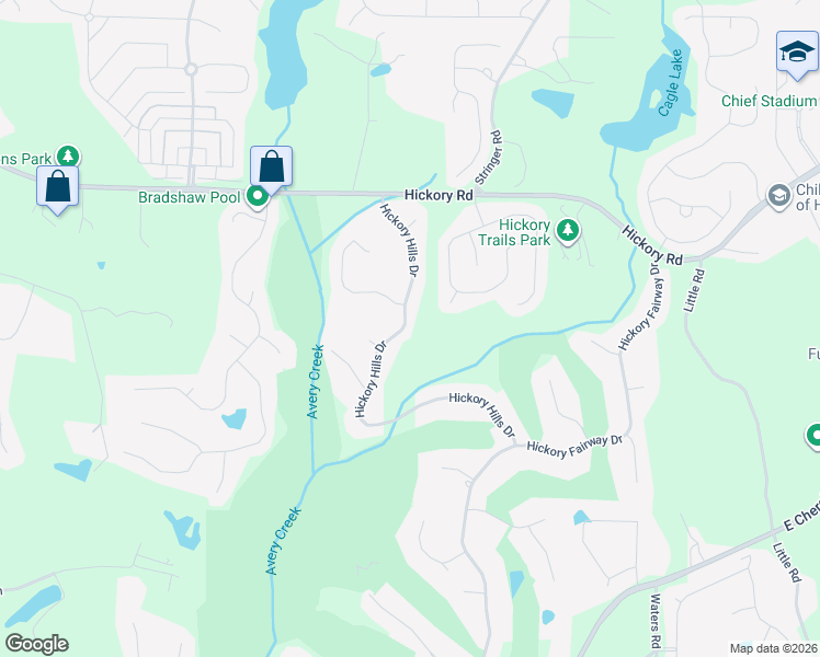 map of restaurants, bars, coffee shops, grocery stores, and more near 5048 Hickory Hills Drive in Woodstock