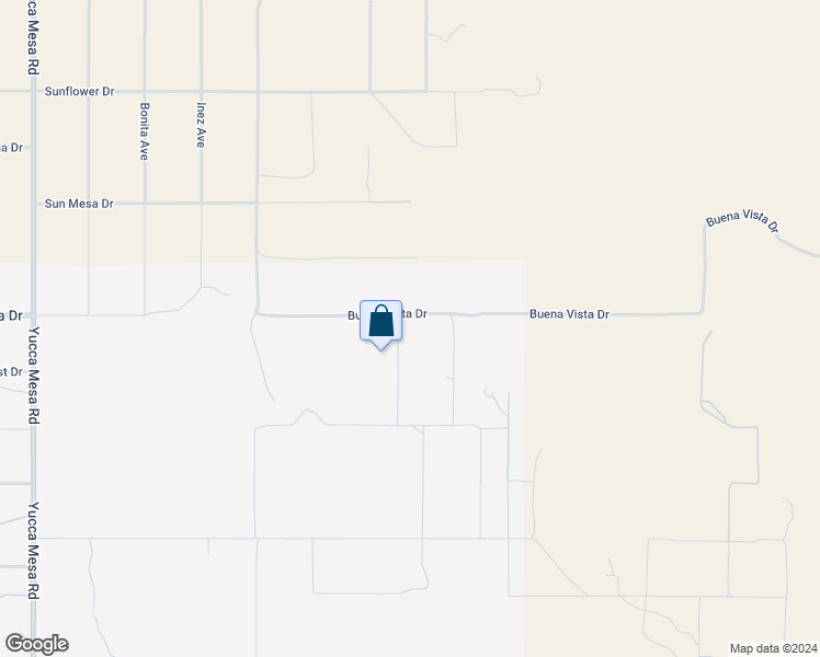 map of restaurants, bars, coffee shops, grocery stores, and more near 4981 Bonmar Road in Yucca Valley