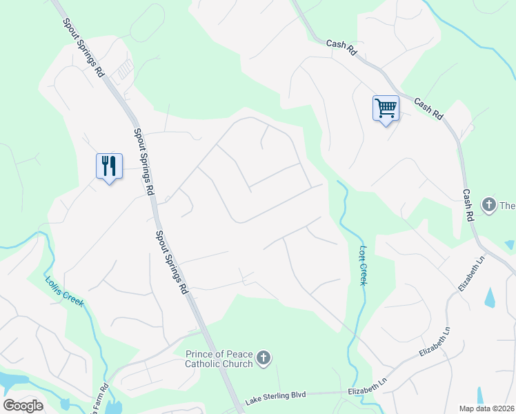 map of restaurants, bars, coffee shops, grocery stores, and more near 6379 Flat Rock Drive in Flowery Branch