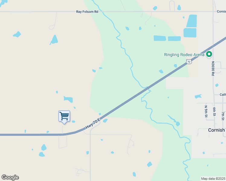map of restaurants, bars, coffee shops, grocery stores, and more near U.S. 70 in Ringling