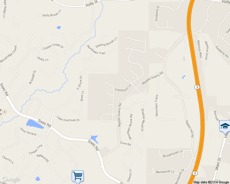 map of restaurants, bars, coffee shops, grocery stores, and more near 400 Crestmont Lane in Canton