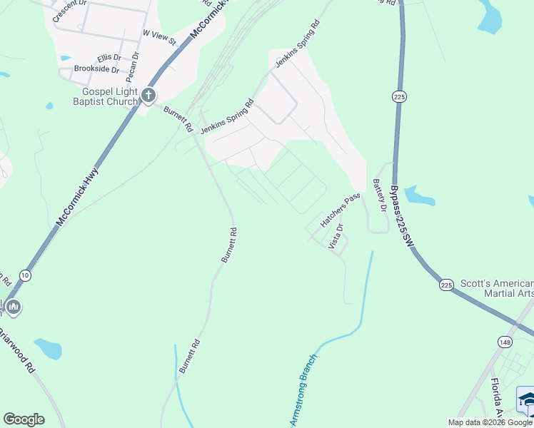 map of restaurants, bars, coffee shops, grocery stores, and more near 351 Burnett Road in Greenwood