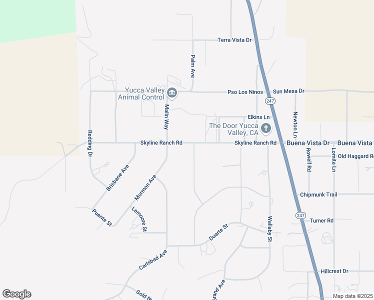 map of restaurants, bars, coffee shops, grocery stores, and more near 4929 Canton Street in Yucca Valley