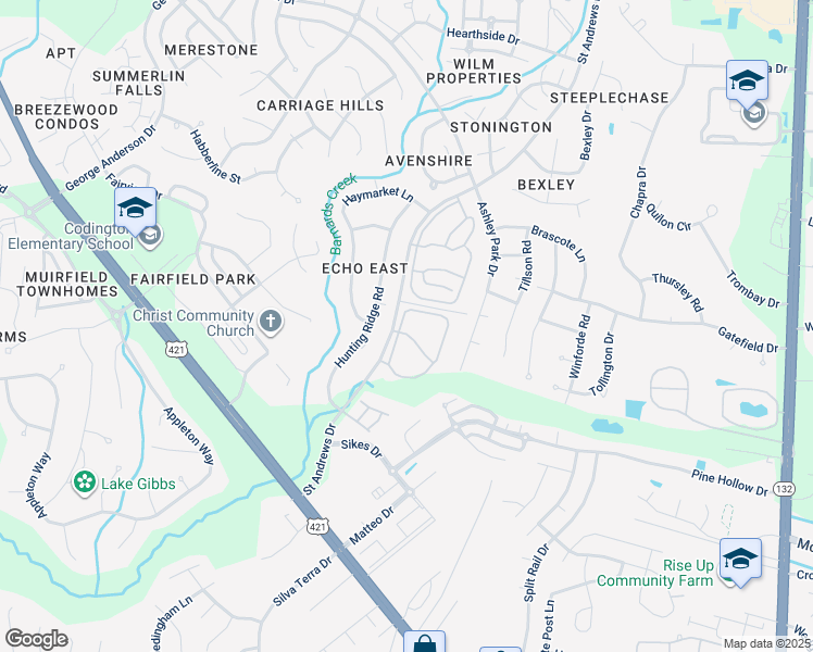 map of restaurants, bars, coffee shops, grocery stores, and more near 814 Saint Andrews Drive in Wilmington